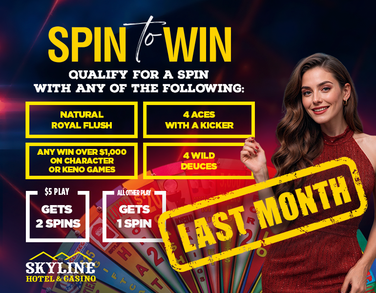 Spin to win last month